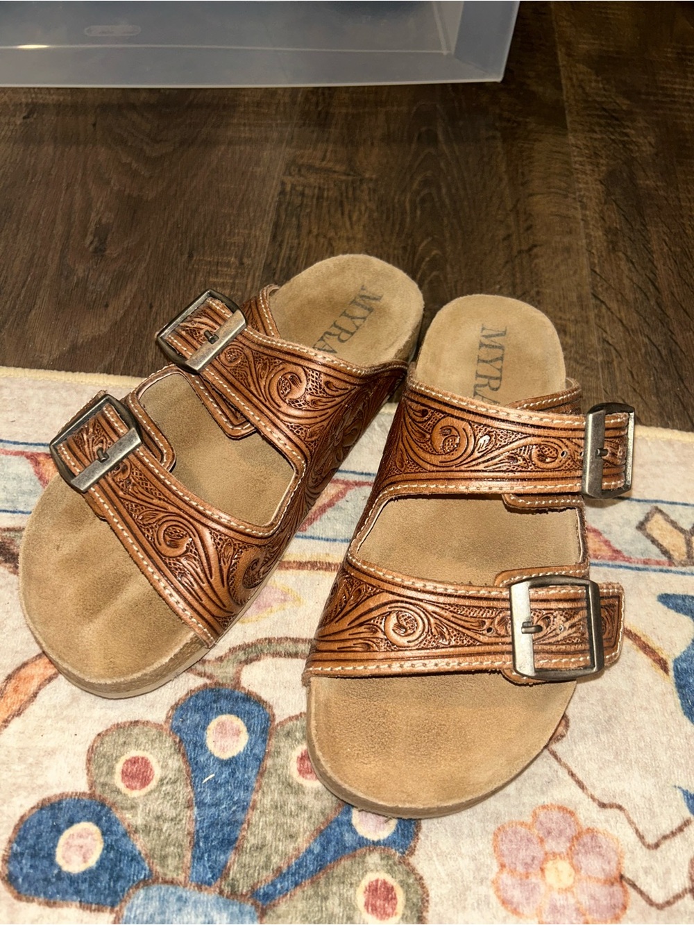 Myra Leather Sandals Size 6